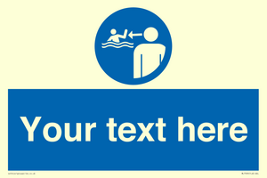 Custom mandatory keep children under supervision in the aquatic environment